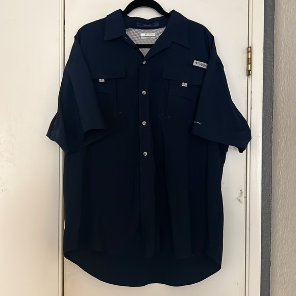 Columbia PFG Bahama II Short Sleeve Shirt - Navy XL - Picture 3 of 5